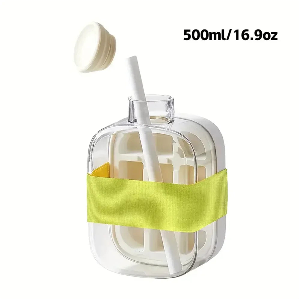 2-in-1 Touch-Free Push-Type Ice Cube Maker & Water Bottle