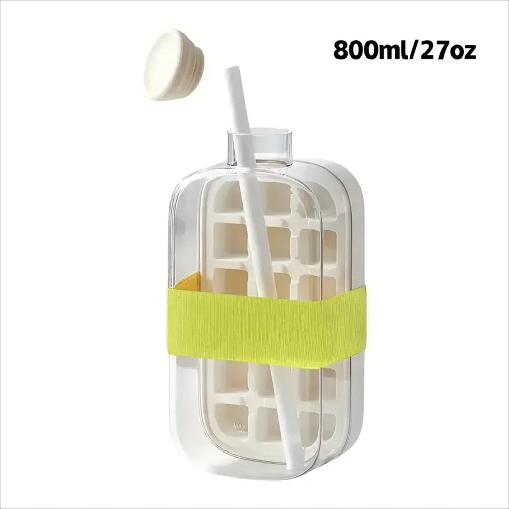 2-in-1 Touch-Free Push-Type Ice Cube Maker & Water Bottle