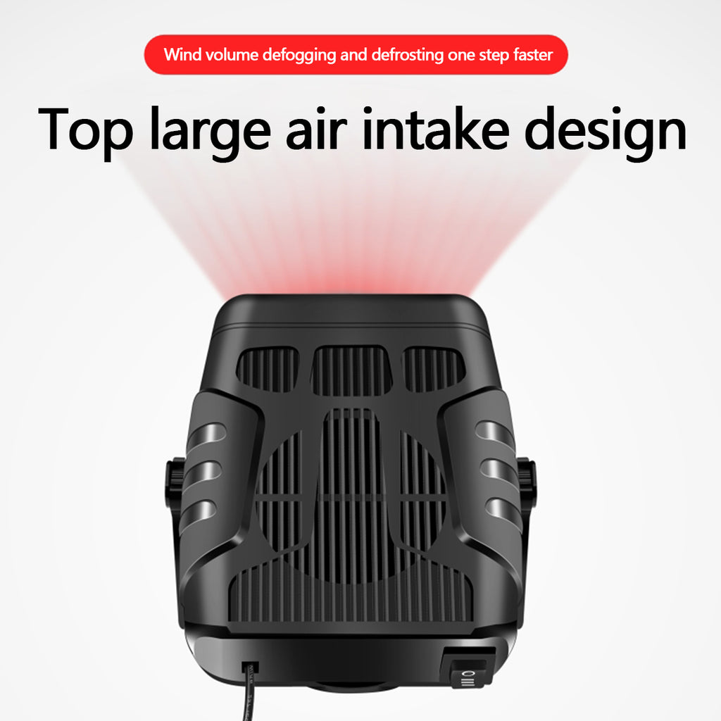 2 IN 1 Car Cooling & Heater Fan 12V 120W 24V 200W Auto Windshield Anti-Fog Electric Heating Dryer Defogging Demister Defroster