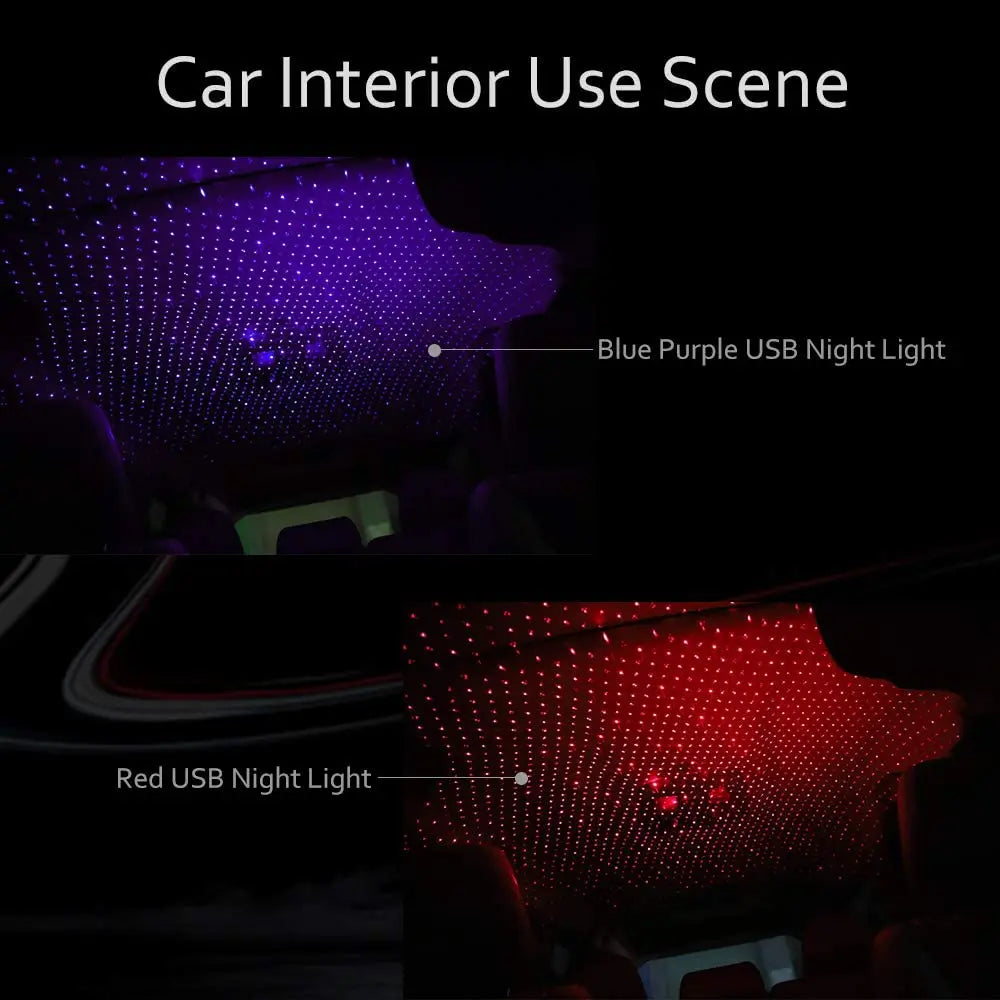 USB Mini LED Car Roof Starry Night Light Projector