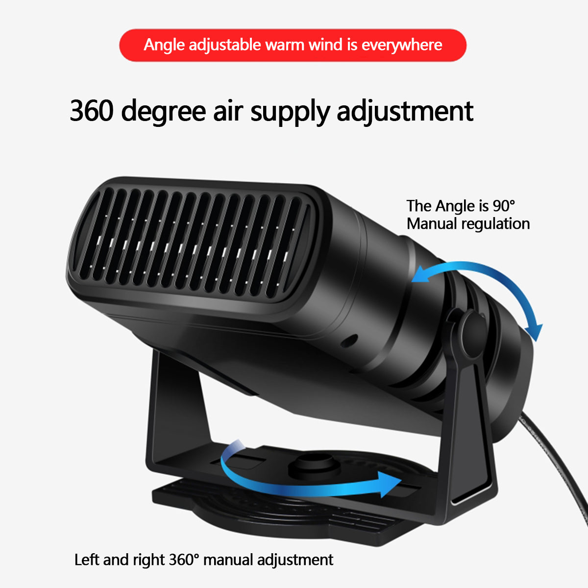 2 IN 1 Car Cooling & Heater Fan 12V 120W 24V 200W Auto Windshield Anti-Fog Electric Heating Dryer Defogging Demister Defroster