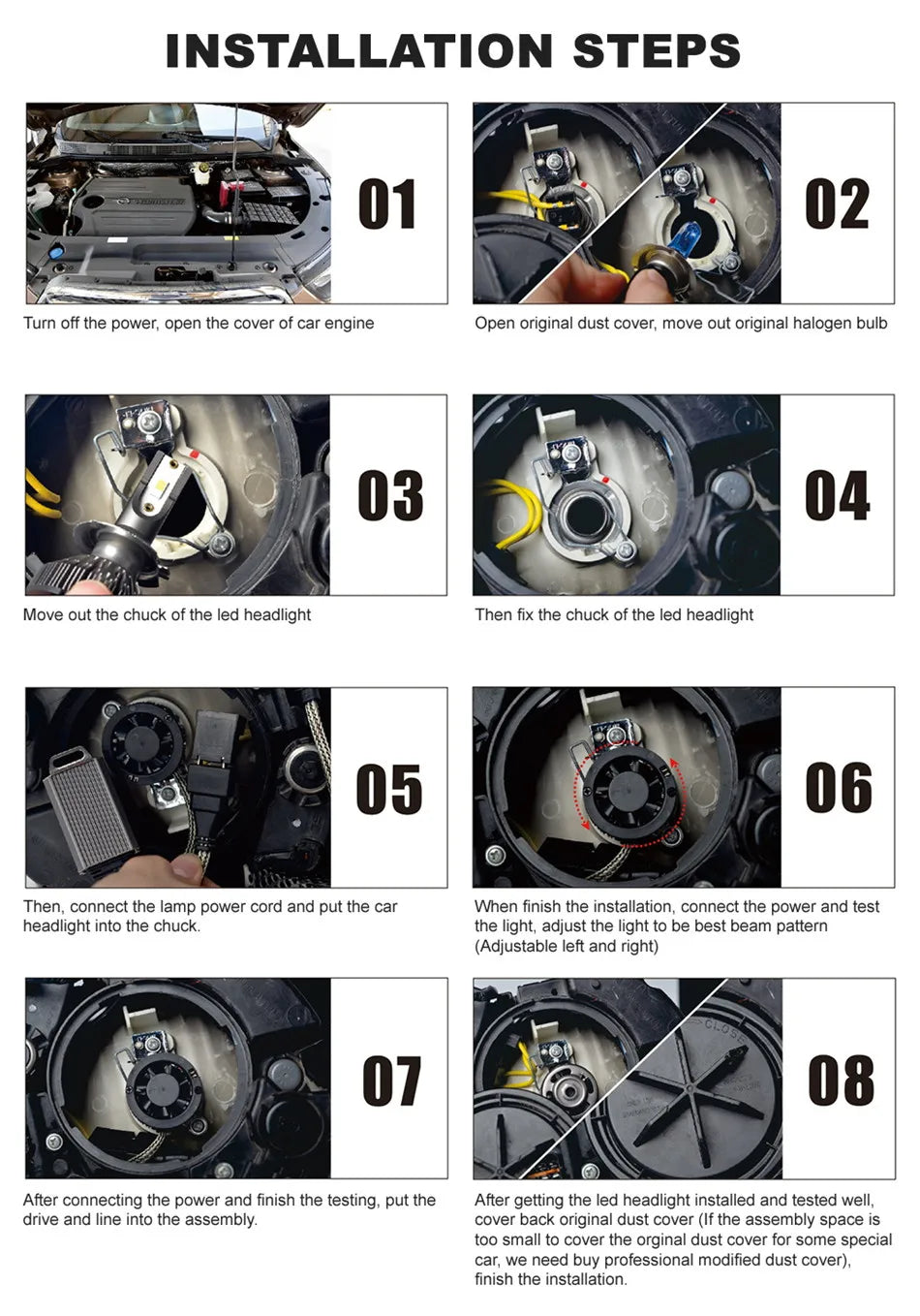 22000LM LED Headlight & Fog Light Kit – Ultra-Bright Car Bulbs, H4 H7 H11 & More