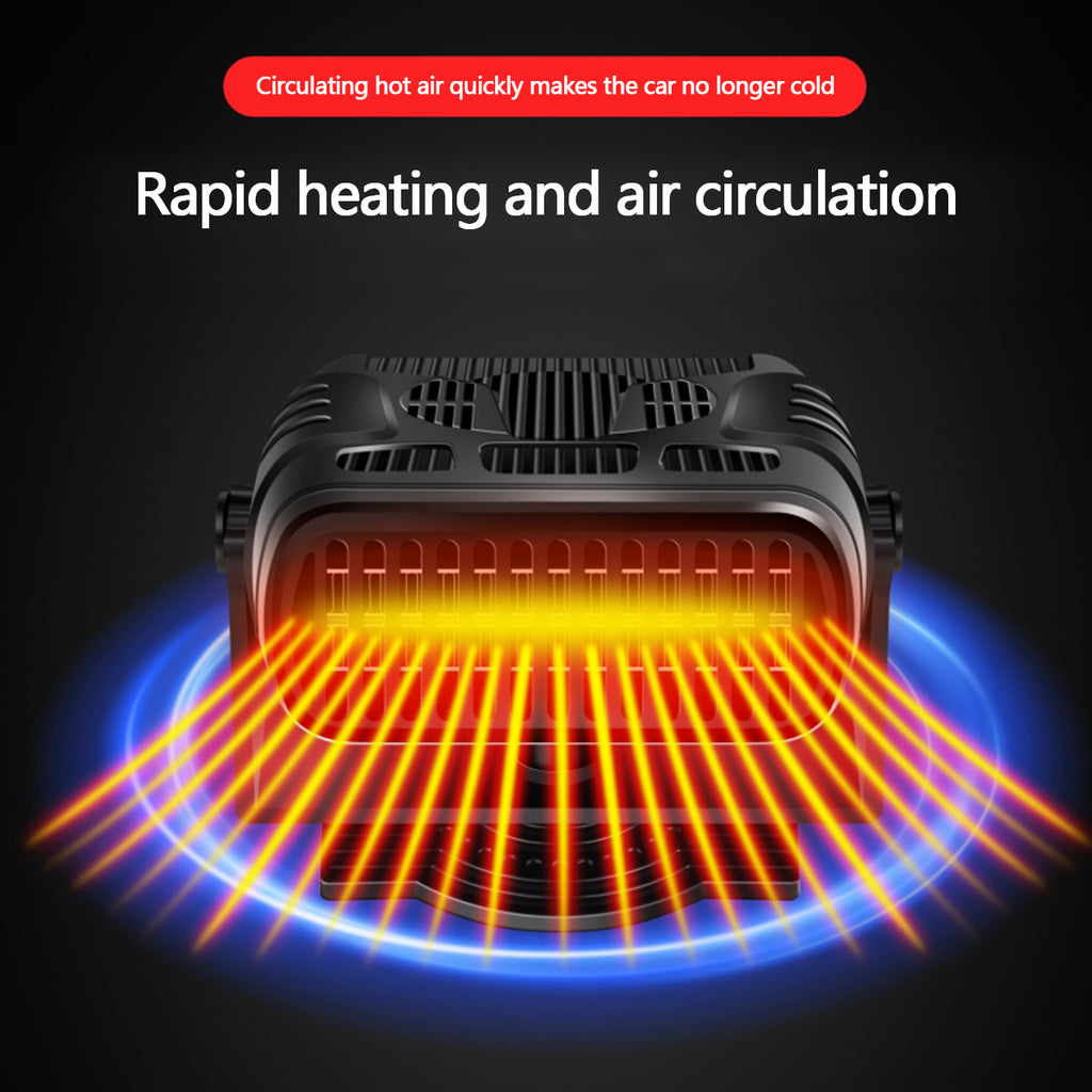 2 IN 1 Car Cooling & Heater Fan 12V 120W 24V 200W Auto Windshield Anti-Fog Electric Heating Dryer Defogging Demister Defroster
