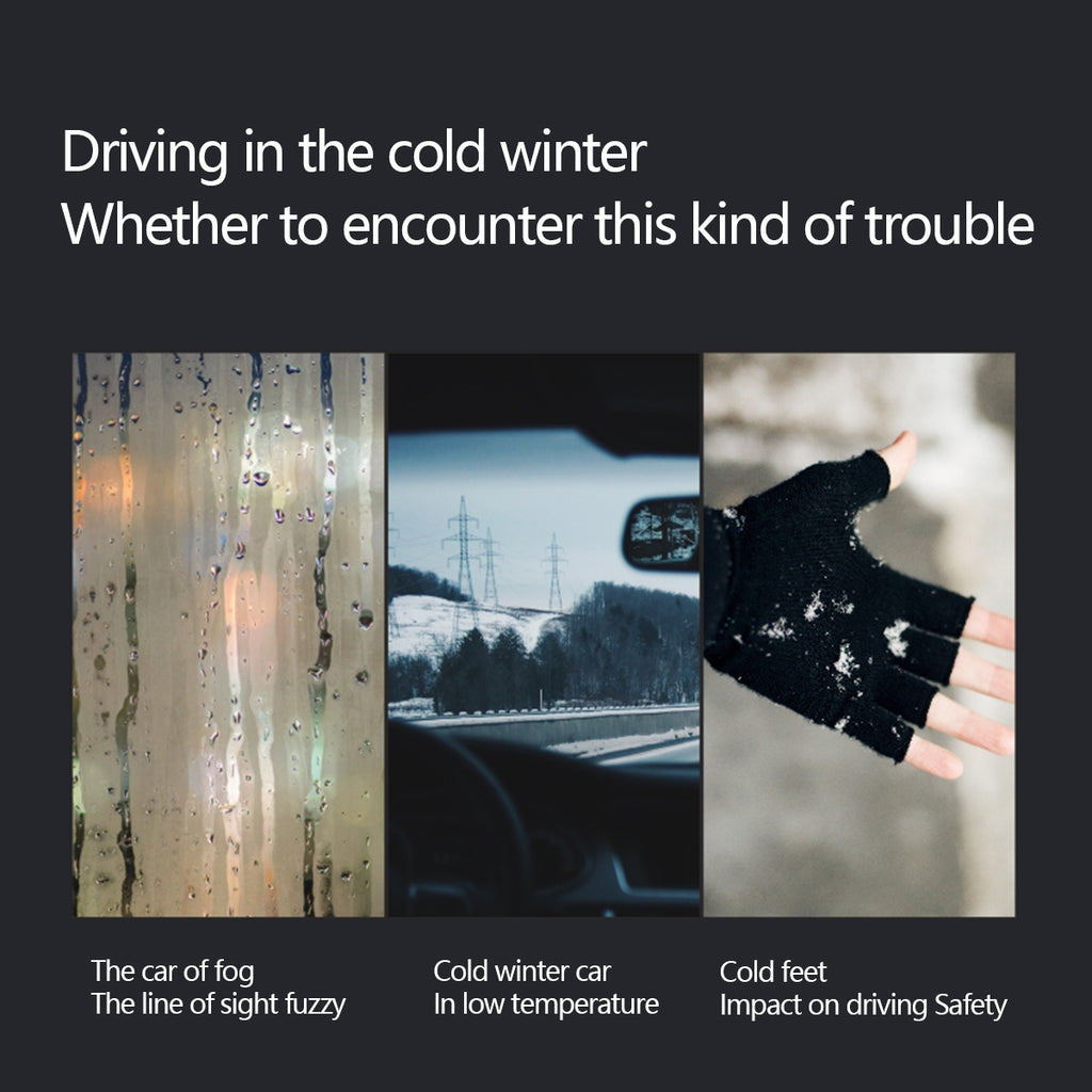 2 IN 1 Car Cooling & Heater Fan 12V 120W 24V 200W Auto Windshield Anti-Fog Electric Heating Dryer Defogging Demister Defroster