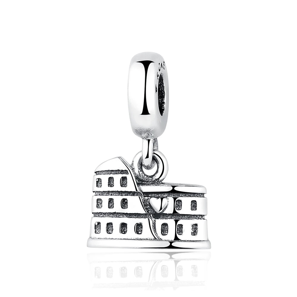 Original 925 Sterling Silver Charms Love Travel London Bus Suitcase Paris Beads Fit Brand Bracelets Necklaces Women DIY Jewelry