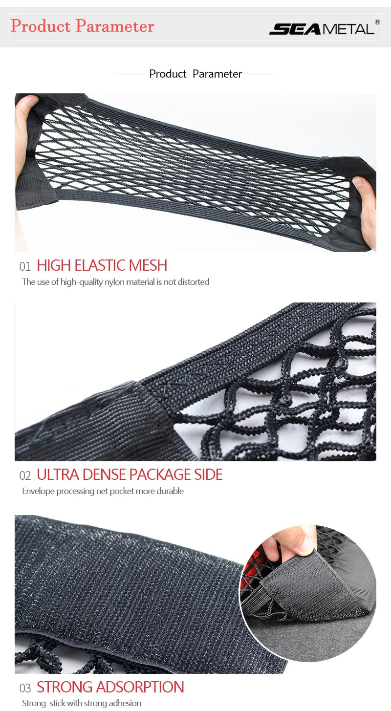 Car Trunk Mesh Organizer – Universal Cargo Storage Net