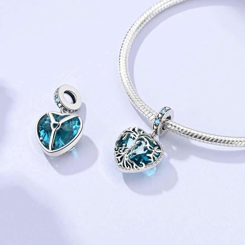925 Sterling Silve Charms Beads Forever Love Heart Sister Family Life Charms Dangle For Bracelet Woman Jewelry Gifts