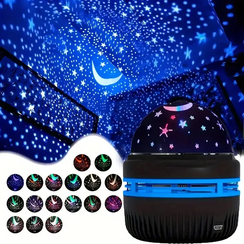 USB LED Starry Sky & Moon Night Light Projector