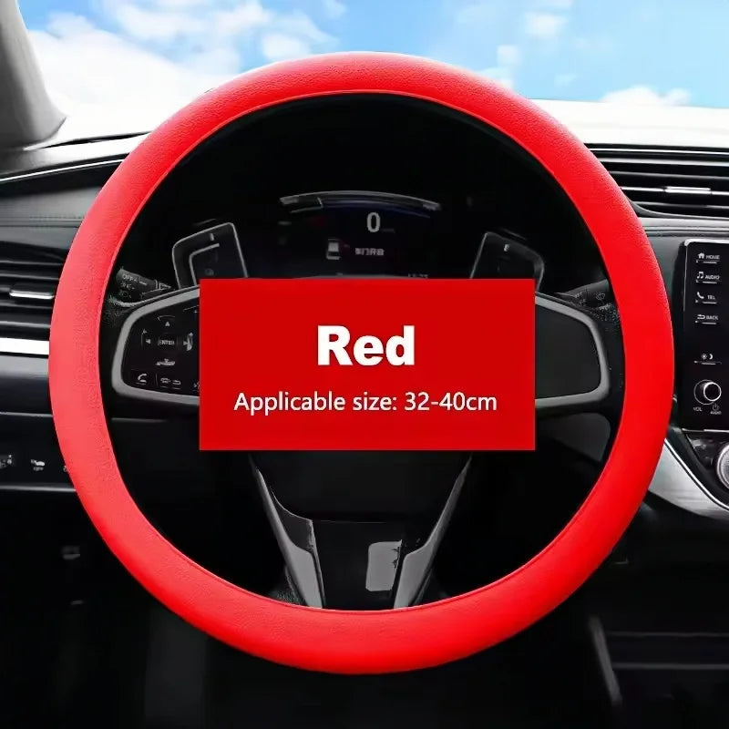 Anti-Skid Silicone Steering Wheel Cover – Comfortable Grip, Universal Fit
