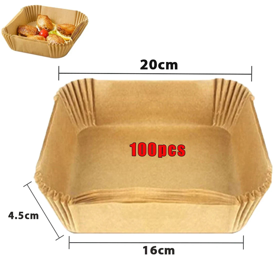 Round Non-Stick Air Fryer Disposable Paper Liners