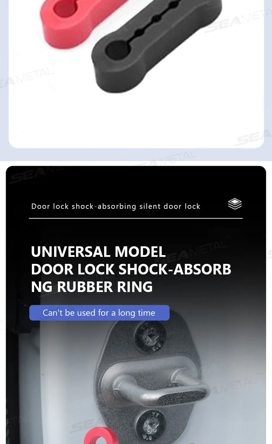 Car Door Shock Absorber & Buckle Pad – Soundproof Anti-Vibration Damper Kit