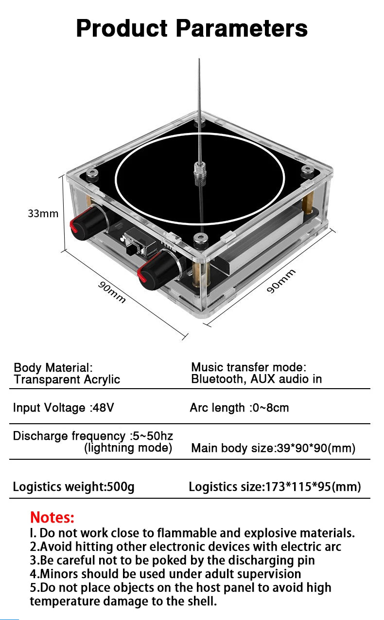 Bluetooth Dual-Mode Music Tesla Coil
