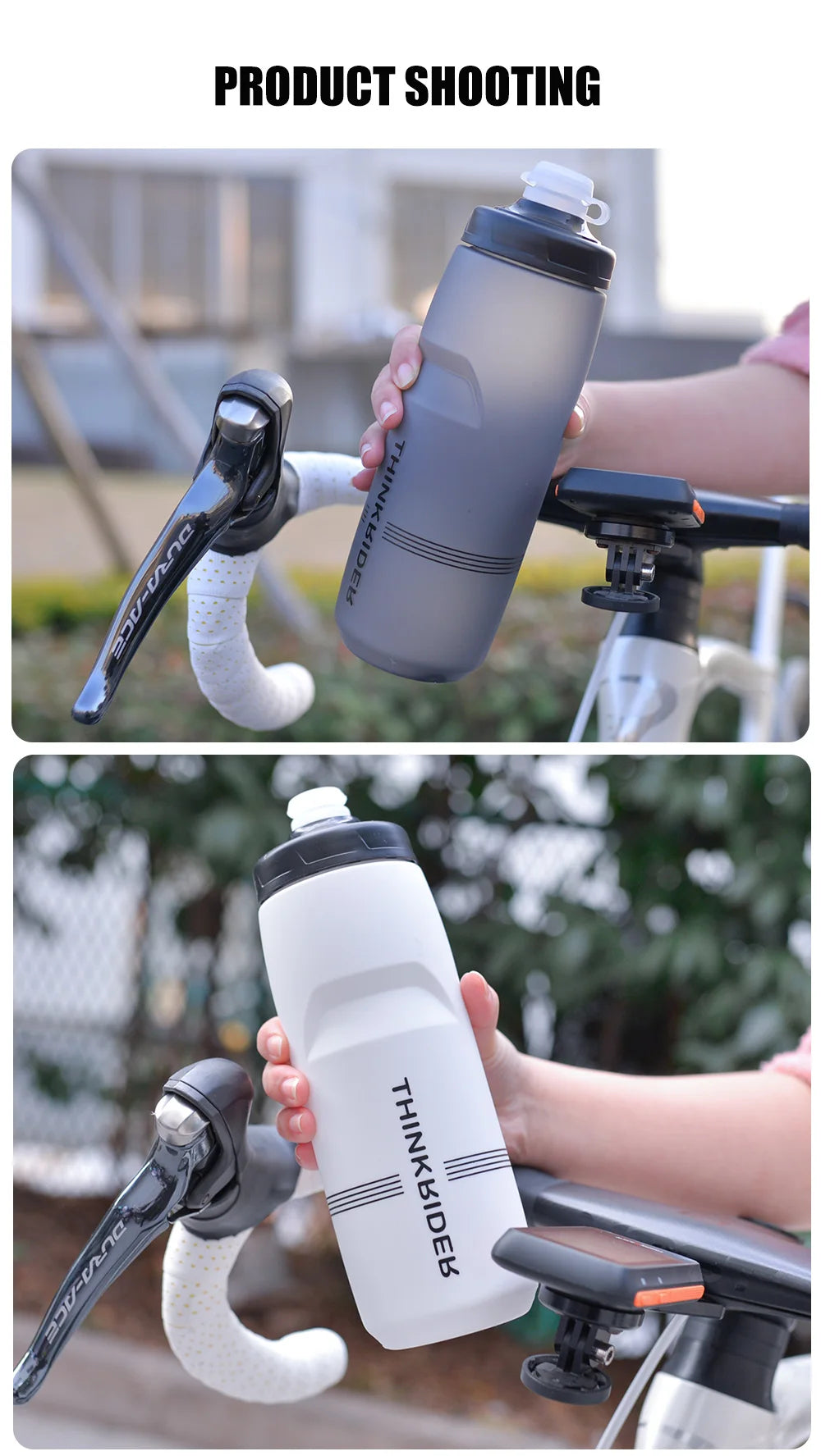 620ml/750ml Bicycle Bottle MTB Road Bike Water Bottle Outdoor Sports Plastic Portable Large Capacity Drink Cycling