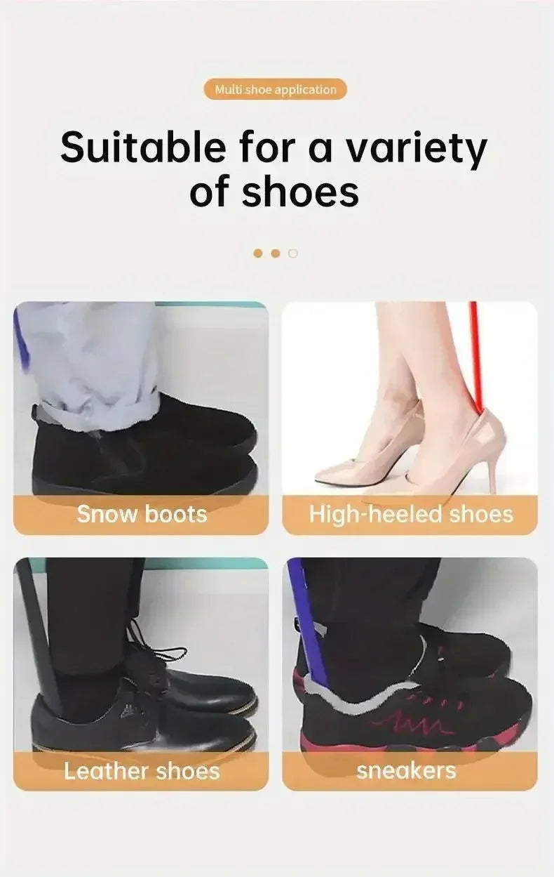 1pc Extra Long Flexible Plastic Shoe Horns Not Require Bending Durable Shoe Spoons For Pregnant Women Wearing Shoe Assistants