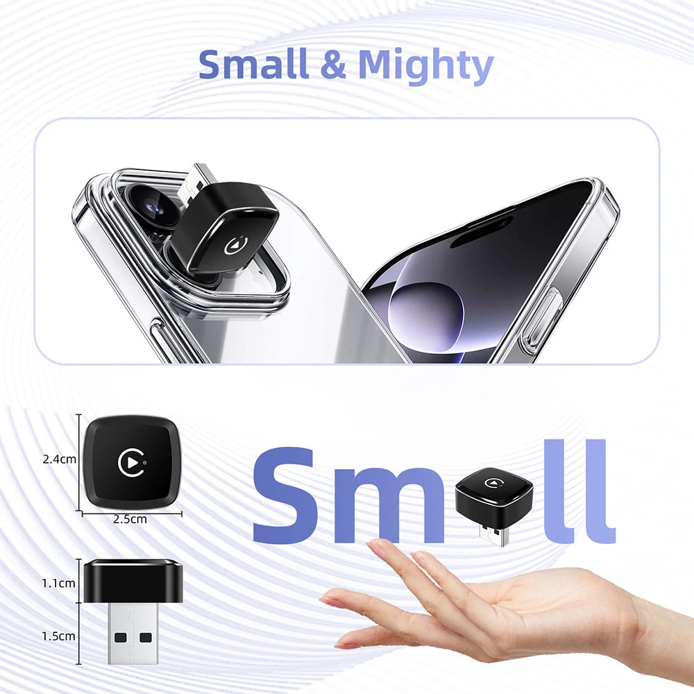 2-in-1 Wireless CarPlay & Android Auto Adapter Dongle