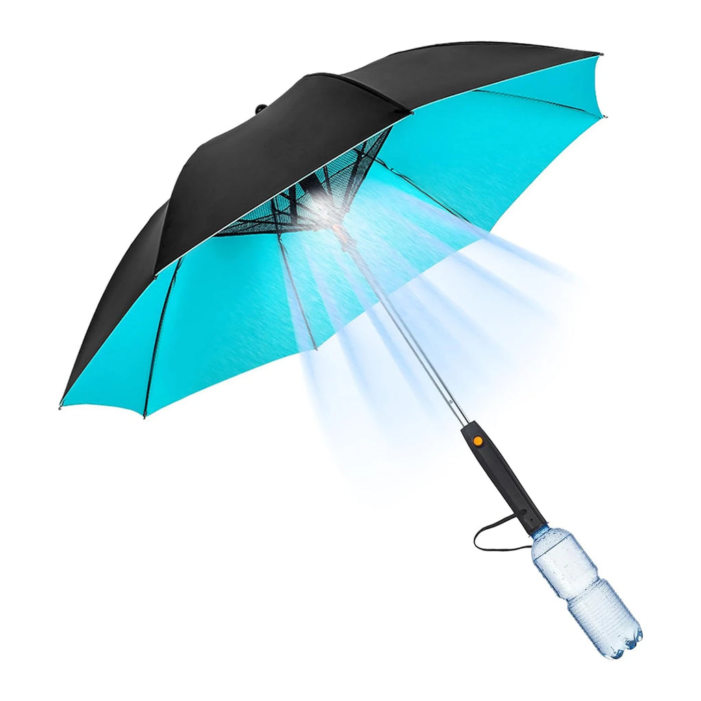 3-in-1 Cooling Fan & Mist Spray Umbrella with UV Protection