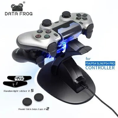 LED Dual USB Charging Dock Charger Controller Holder Stand For PS4/PS4 Slim/PS4 Pro Gamepad