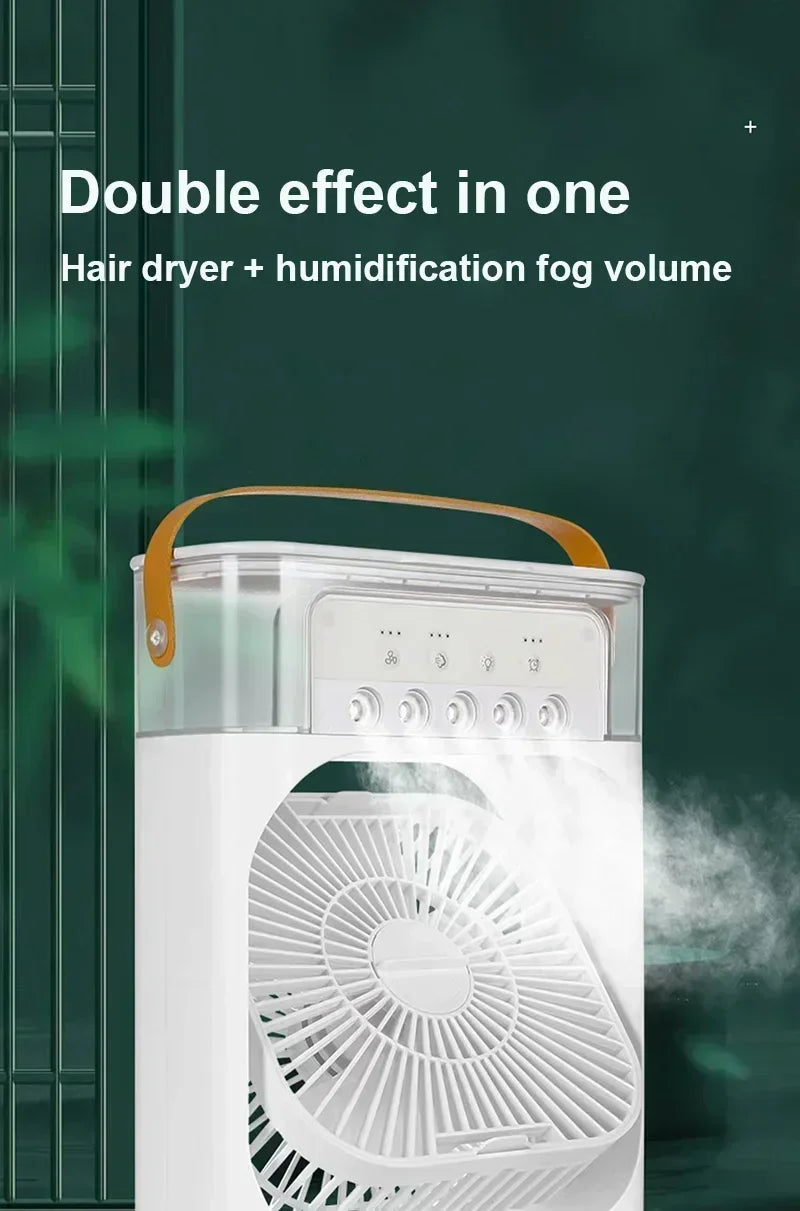 Portable Humidifier Fan AIr Conditioner Household Small Air Cooler Hydrocooling Portable Air Adjustment For Office 3 Speed Fan