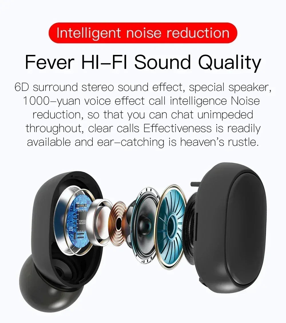E6S TWS Wireless Bluetooth Earbuds with Smart Microphone