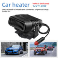 2 IN 1 Car Cooling & Heater Fan 12V 120W 24V 200W Auto Windshield Anti-Fog Electric Heating Dryer Defogging Demister Defroster