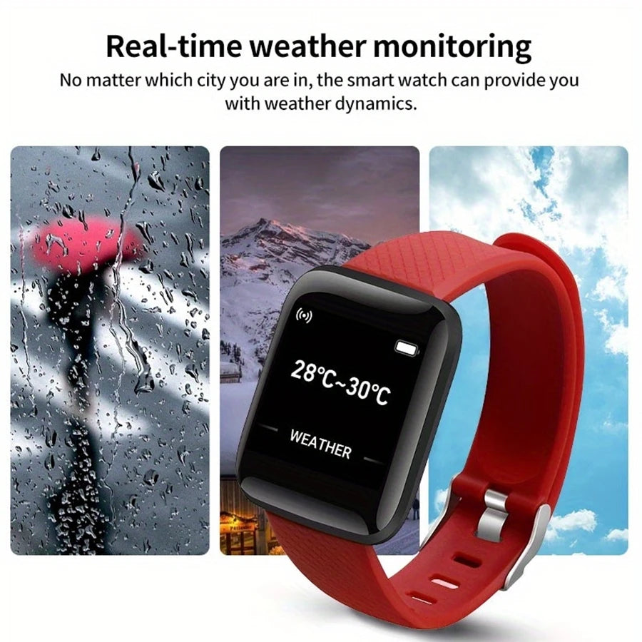 Unisex Smartwatch with Fitness Tracker & Message Alerts