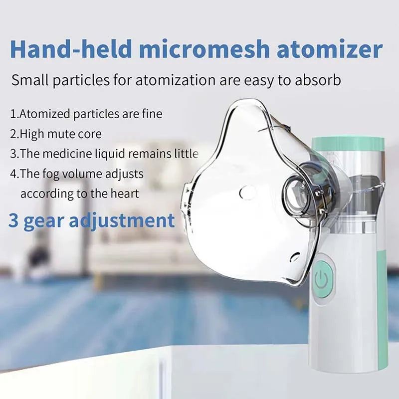 Portable Silent Mesh Nebulizer & Handheld Inhaler
