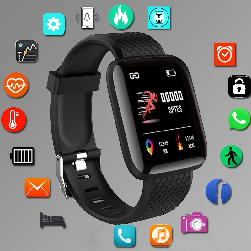 Unisex Smartwatch with Fitness Tracker & Message Alerts