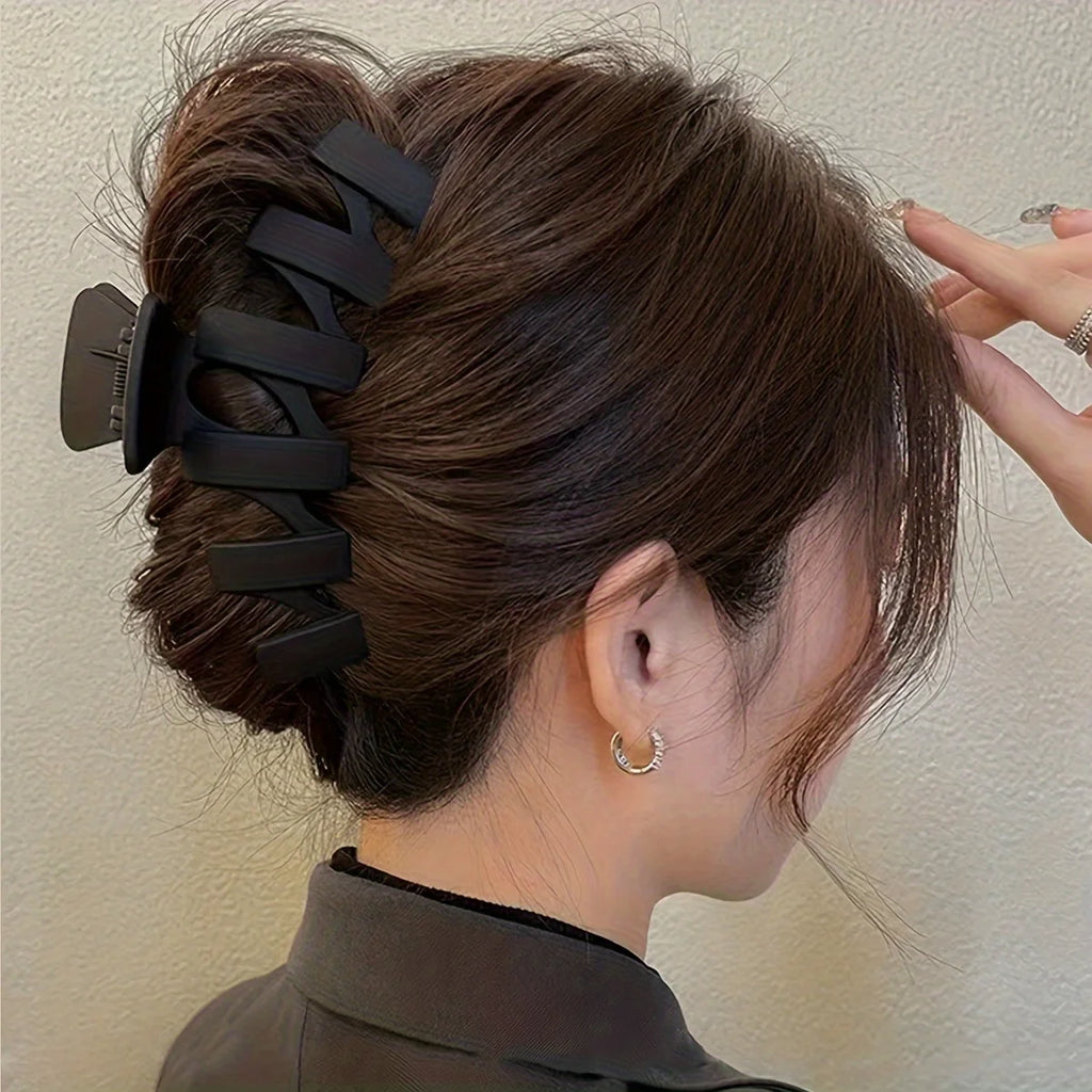 11 pcs Women's High-end Frosted Clip Set Women's Back Head Hair Shark Clip Headwear