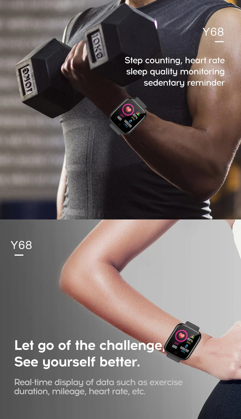 Bluetooth Smart Watch with Fitness & Sleep Tracker