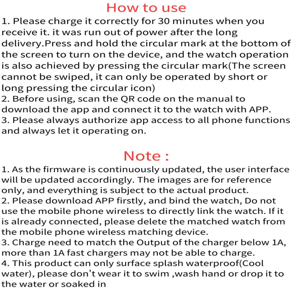 Unisex Smartwatch with Fitness Tracker & Message Alerts