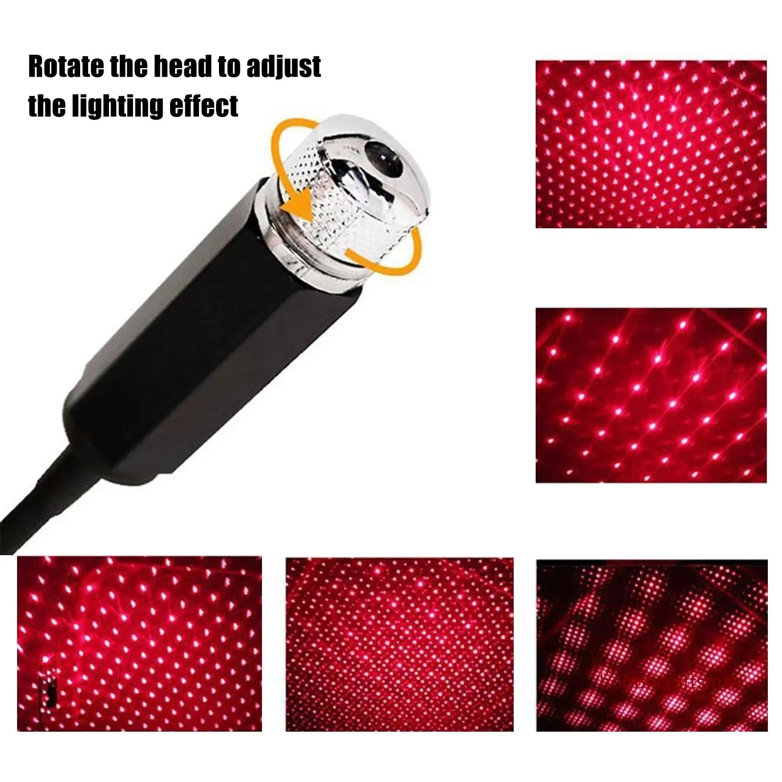 USB Mini LED Car Roof Starry Night Light Projector