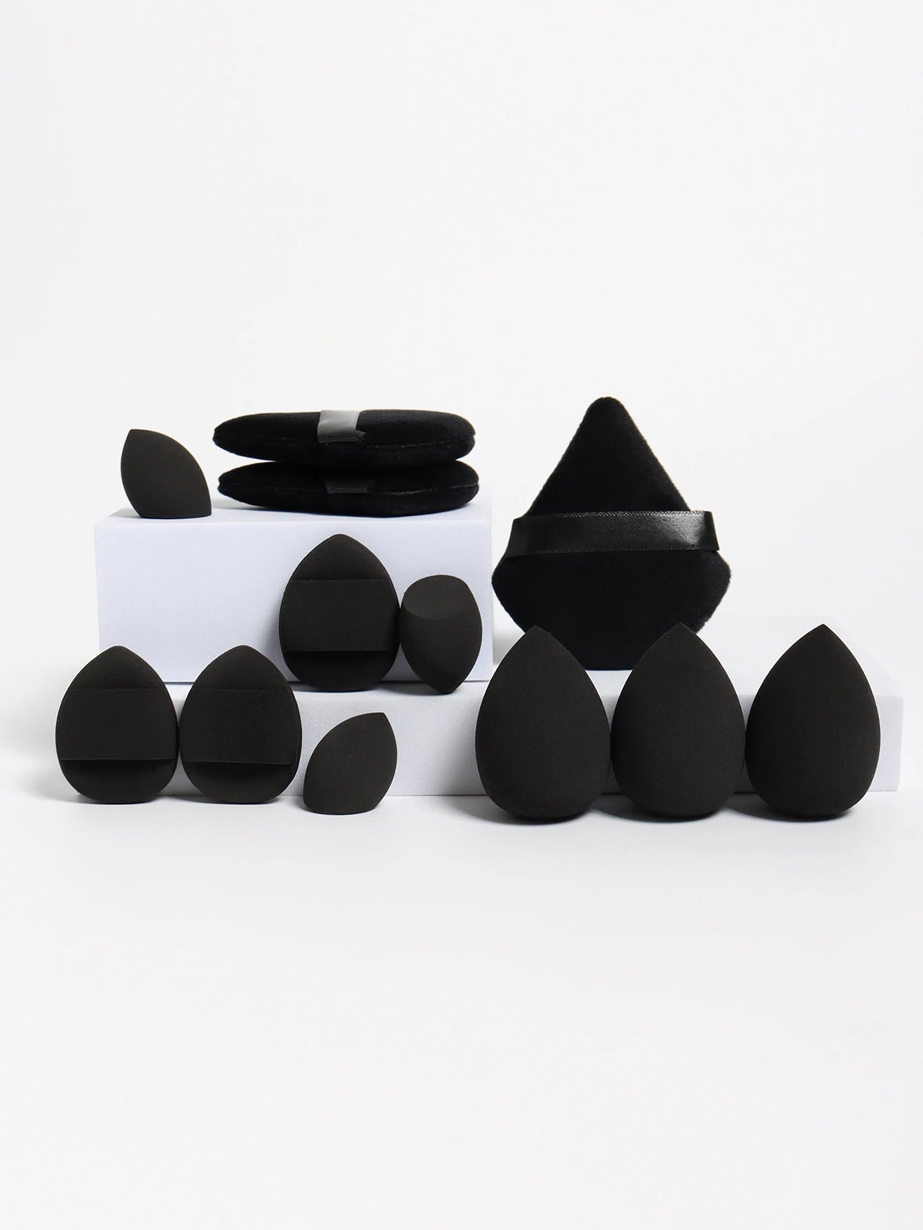12-Piece Professional Makeup Sponge & Powder Puff Set