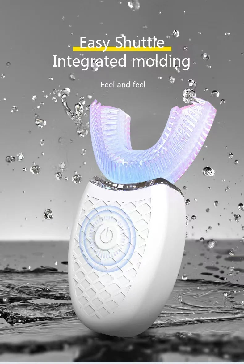 Sonic Automatic Electric Toothbrush For AdultUShaped 360 Degree Toothbrush USB RechargeableTeeth Cleaning & Whitening Brush