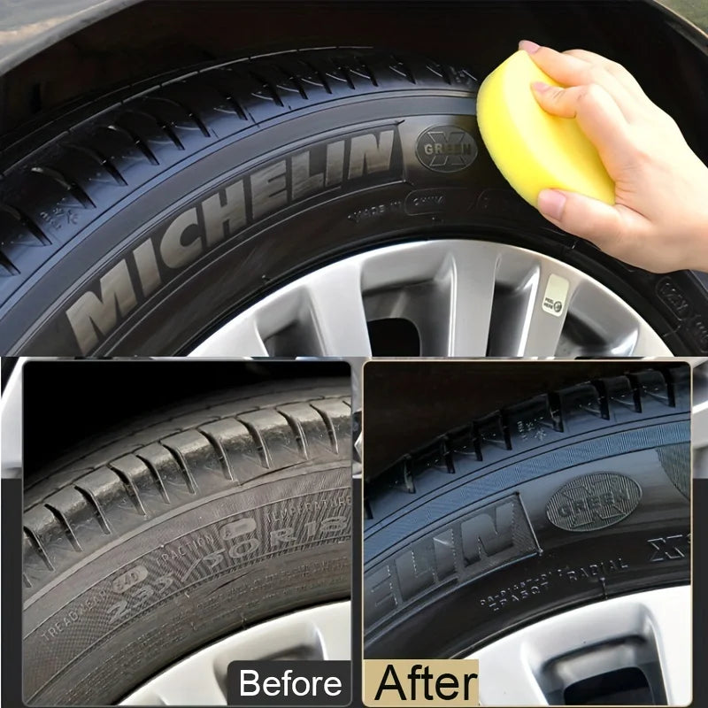 Long-Lasting High-Gloss Tire Shine & Protection Wax