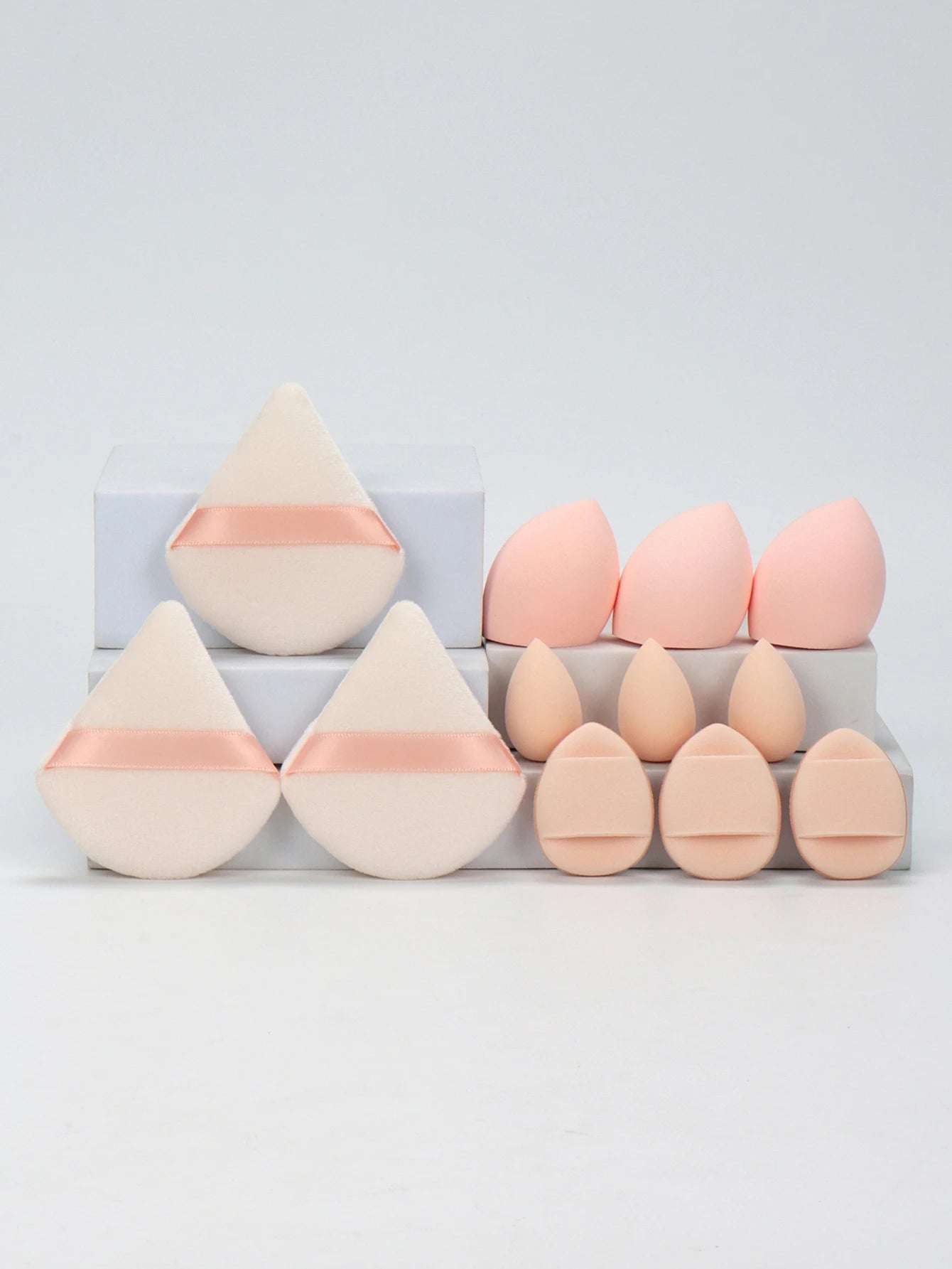 12-Piece Professional Makeup Sponge & Powder Puff Set