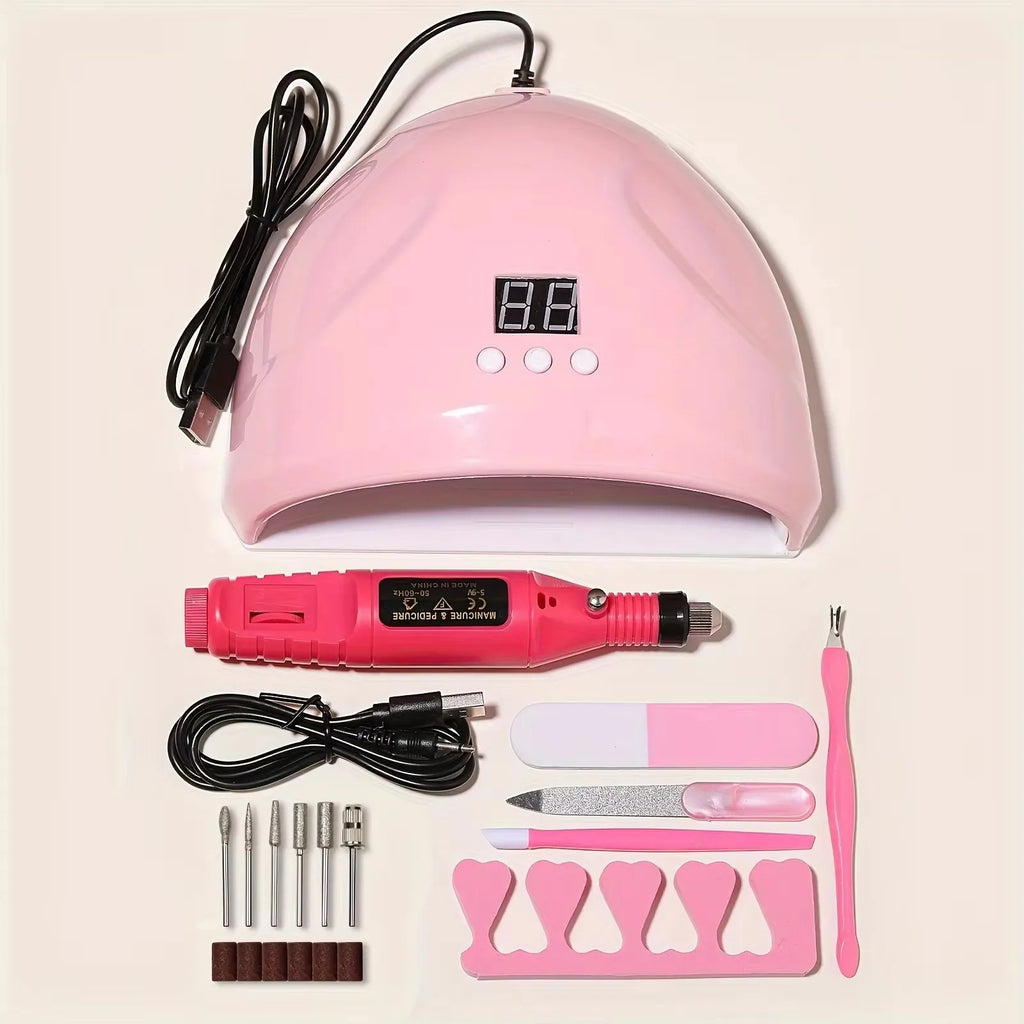 LINMANDA Acrylic Nail Starter Kit with UV/LED Lamp & Electric Drill