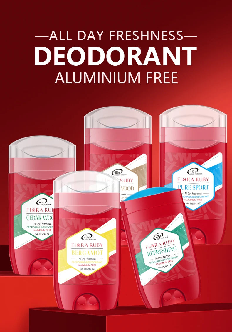 Deodorant Stick,Pure Sports Deodorant Stick Aluminum Free, 48H Long-Lasting Freshness Scent High Endurance 68g/2.82OZ