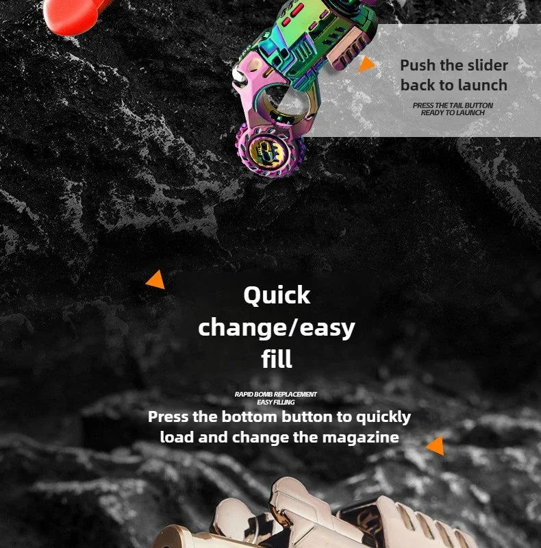Shell-Ejecting Alloy Toy Pistol & Fidget Spinner Desk Gadget | Free Shipping | Trend Pixel Store