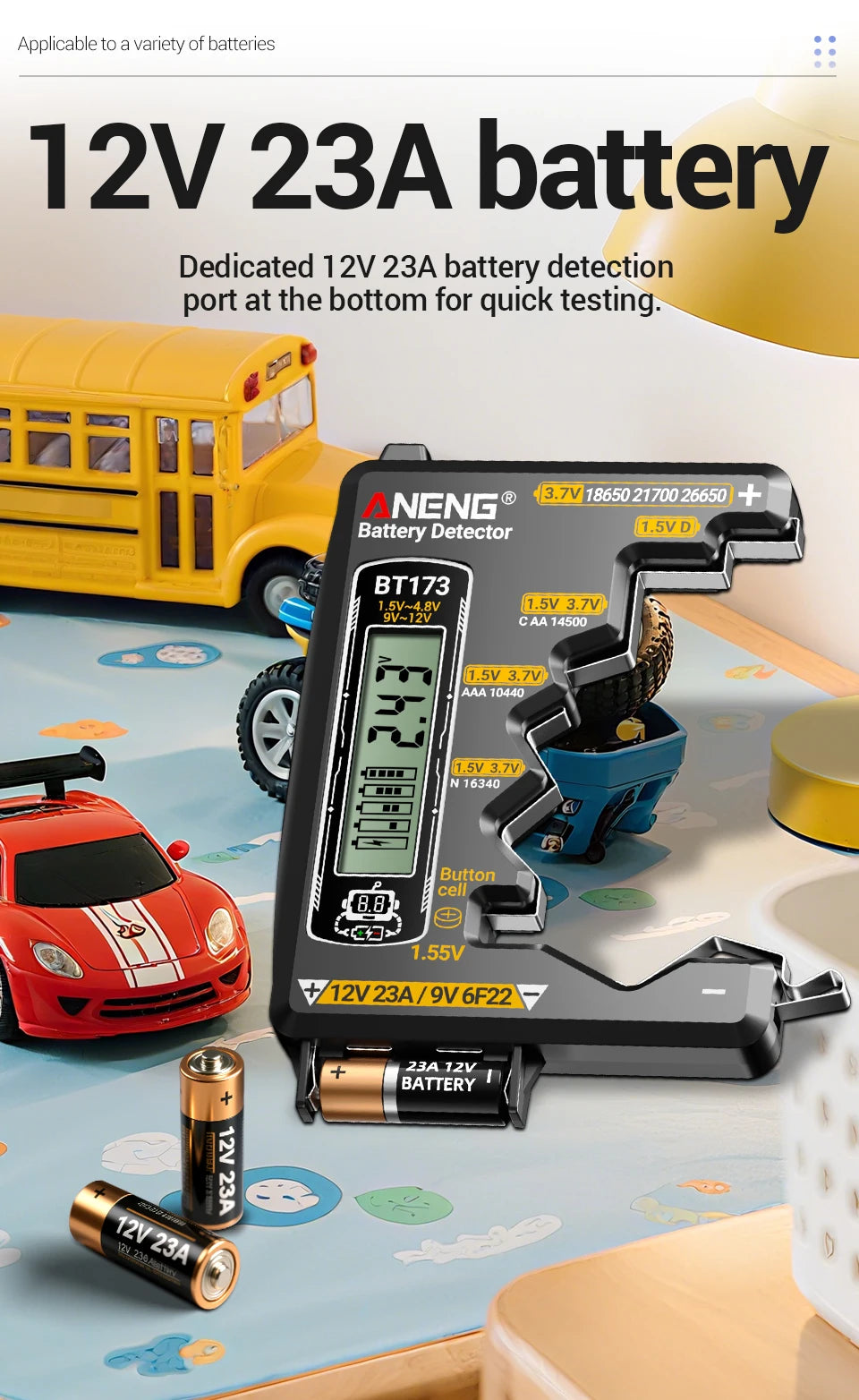 ANENG BT173 Universal Digital Battery Tester