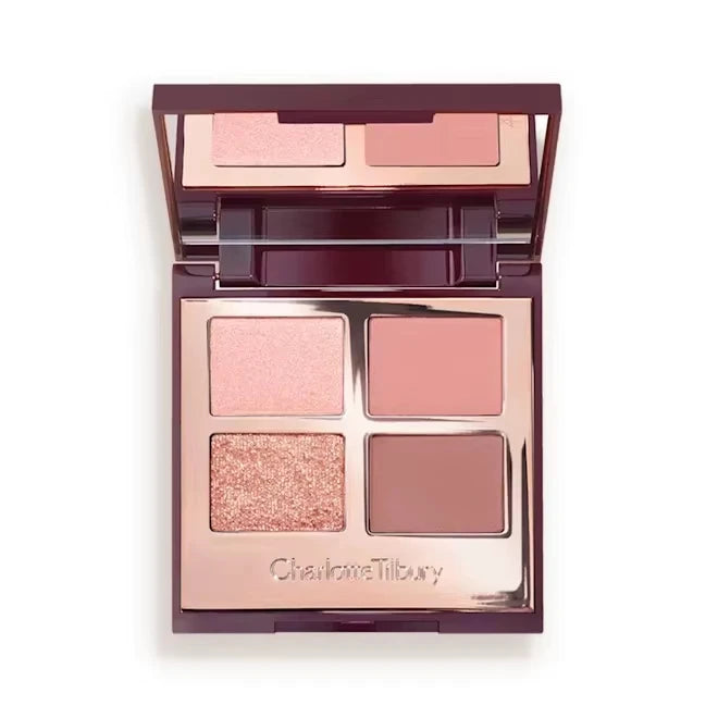 Velvet & Silk Shimmer Eyeshadow Palette with Cream Blush – Dewy Glow