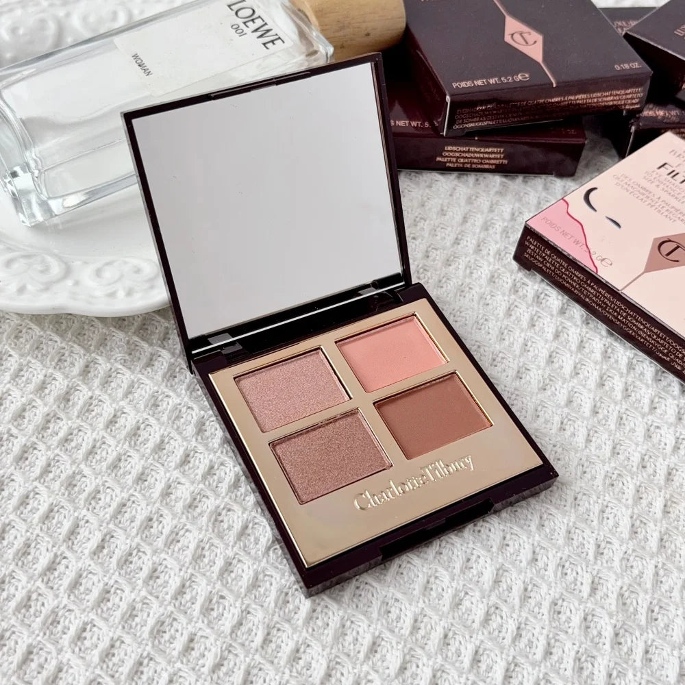4Pan Velvet&9Pan Silk Shimmer Eyeshadow&Cream Blush Dewy Long Lasting Buildable Blendable Natural Glow Makeup