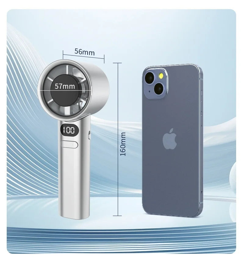 Portable Handheld Fan USB Rechargeable High-Speed Electric Cooling Fan for Personal Use