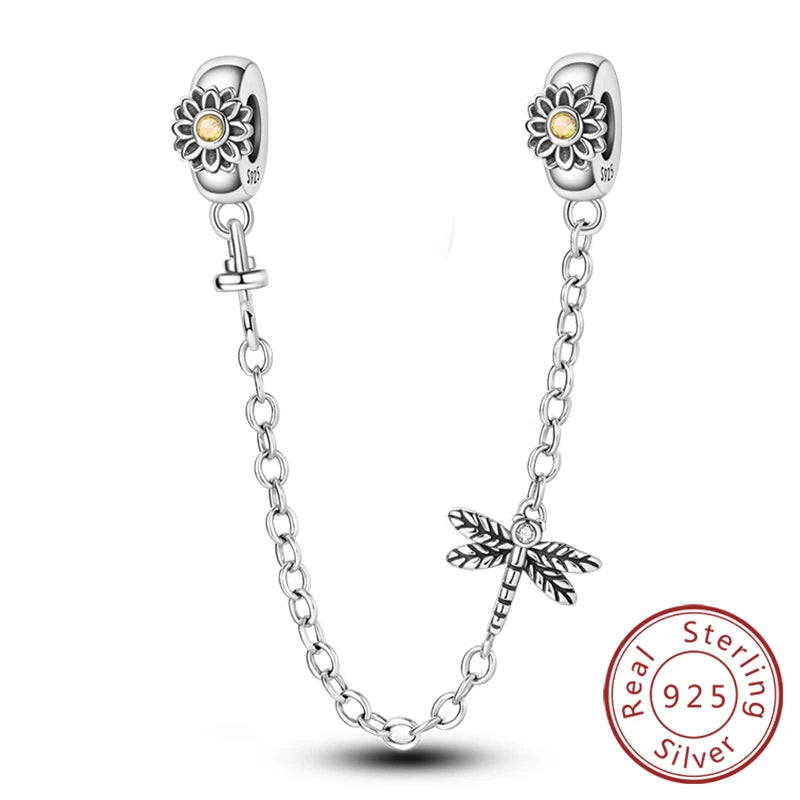 Original 925 Sterling Silver Charm Beads Glowing Luminous Firefly Butterfly Pendant for Bracelet Charm Jewelry