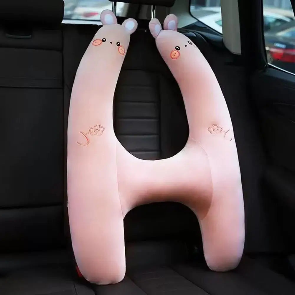 Car Child Neck Protection Pillow Child Car Sleeping Head Support Head Pillow PP Cotton Comfortable Body H Shape Travel Neck Rest