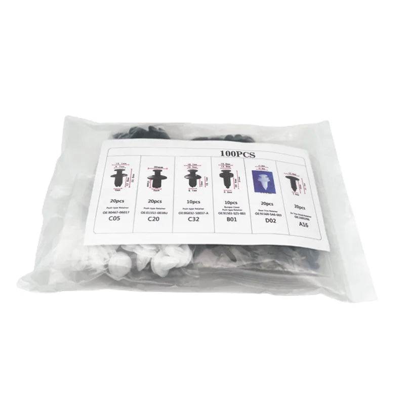 Universal Car Body Push Retainer Clip & Fastener Kit