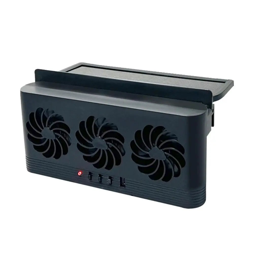 Upgrade Solar Powered Fan Car Cooler Front/Rear USB Charging Window Radiator Exhaust Fan Auto Air Vent Fan Ventilation Radiator