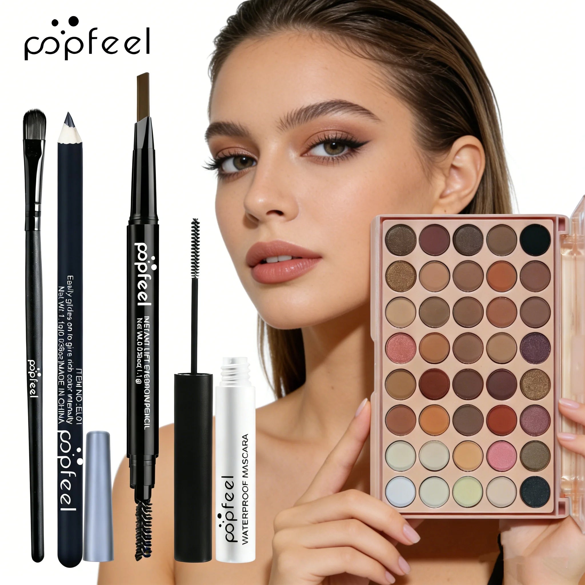 Makeup Set, 40-Shade Eyeshadow Palette with Eyebrow Pencil, Perfect for Beginners, Ideal Gift for Lover, Family & Fr