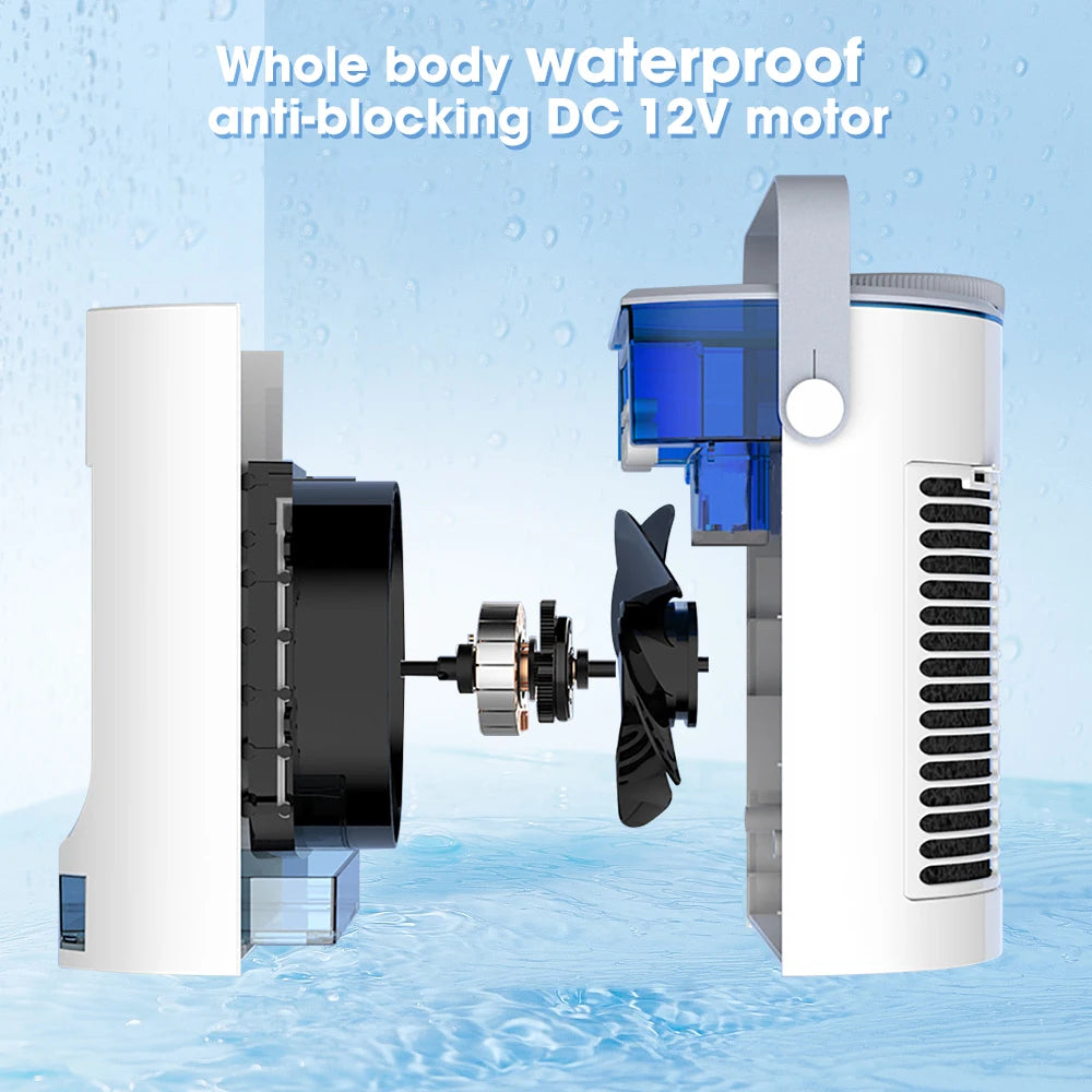 Portable Desktop Air Cooler with Dual Ultrasonic Mist, Activated Carbon Filter & 4-Speed Timer – USB Rechargeable