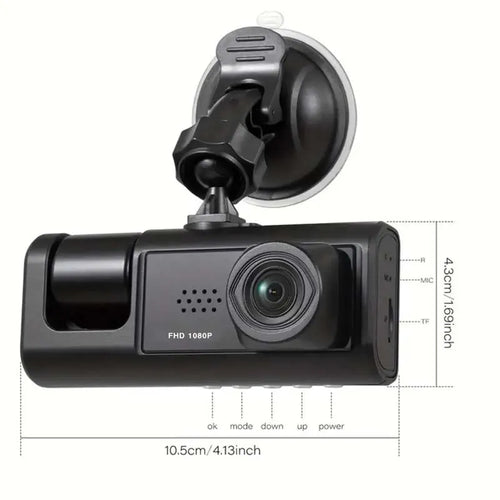 1080P Dual Dash Cam – Front & Interior Car Camera with Night Vision & Loop Recording