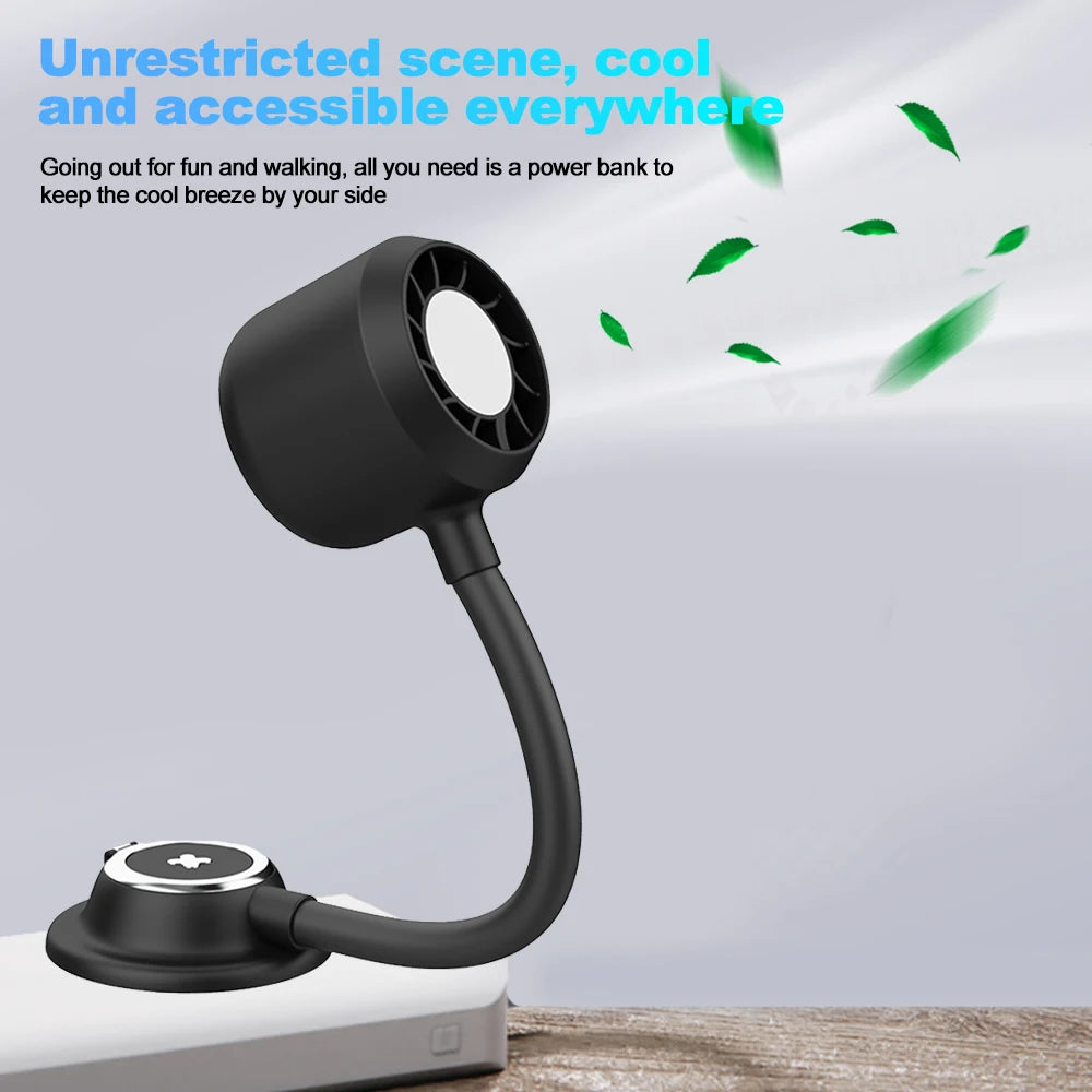Multifunctional Handheld Mini Fan with Magnetic Phone Holder & Night Light